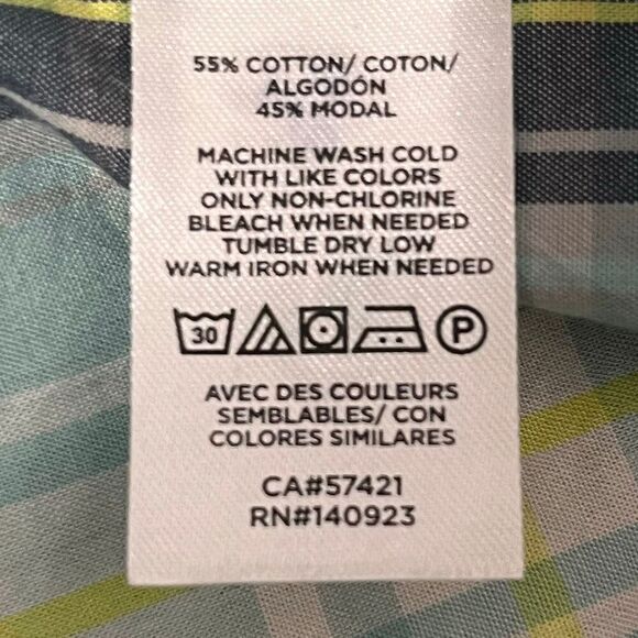 LOFT Plaid Ruffle Neck Long Sleeve Blouse   Size M - Picture 4 of 4